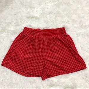 a.n.a Striking Red Diamond Polyester Shorts Size XS